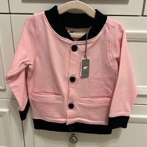Monica + Andy baby button cardigan